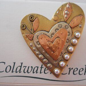Coldwater Creek - Heart Motif Pin  12-30